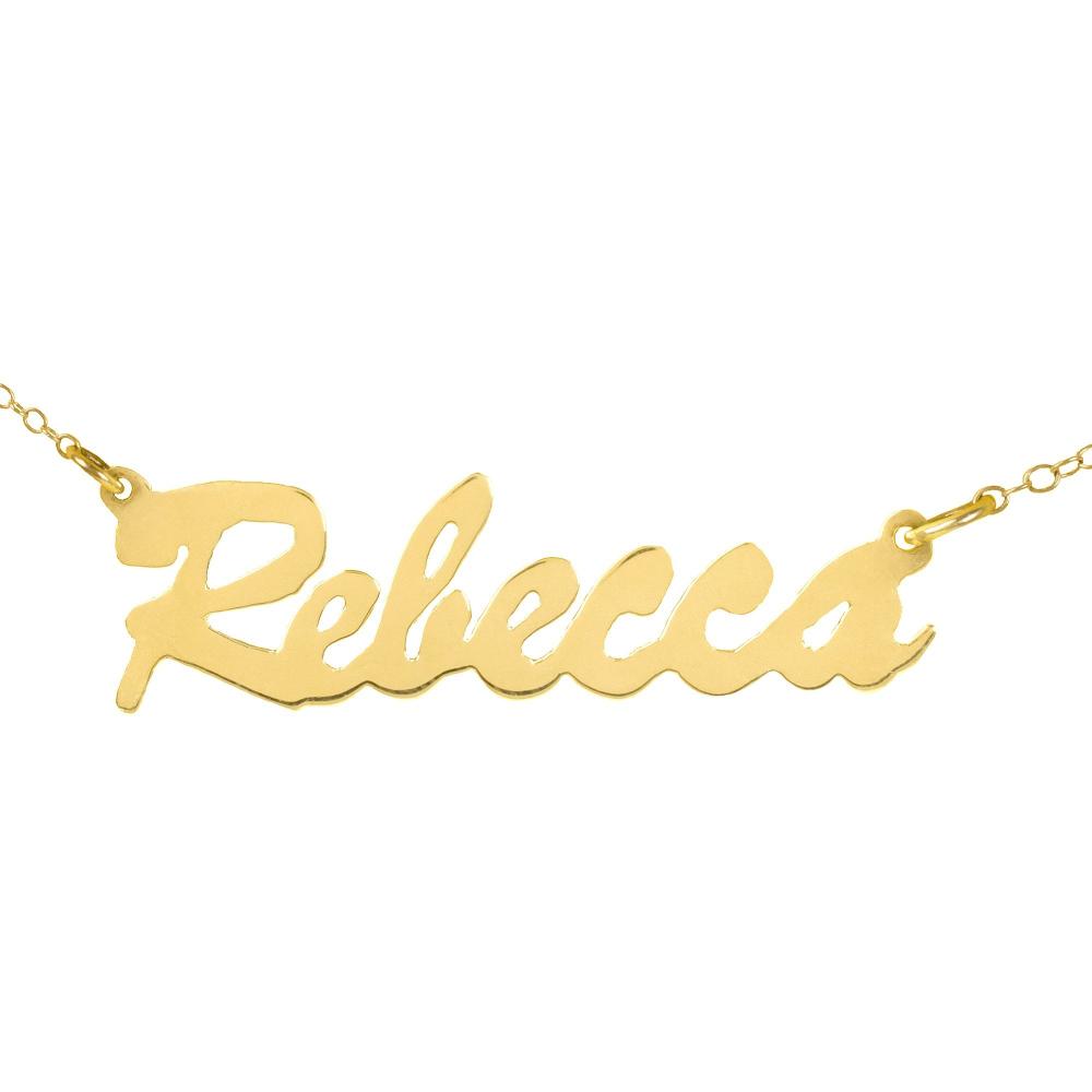14K gold plated sterling silver-stunning-nameplate-necklace