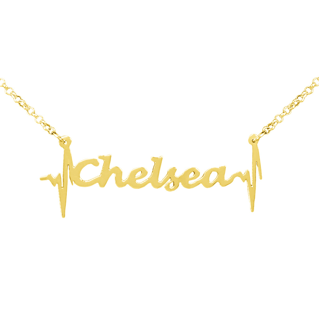 Heartbeat Name Necklace