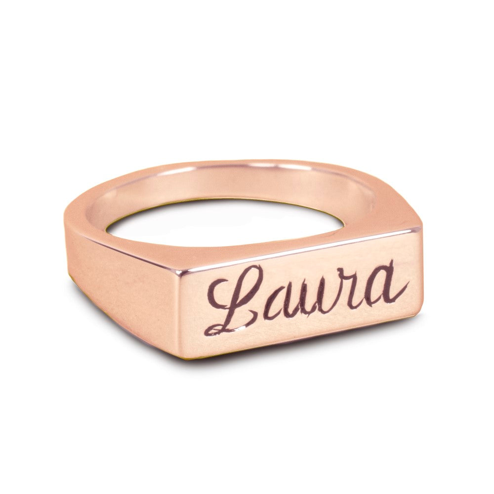 14K rose gold plated sterling silver name necklace