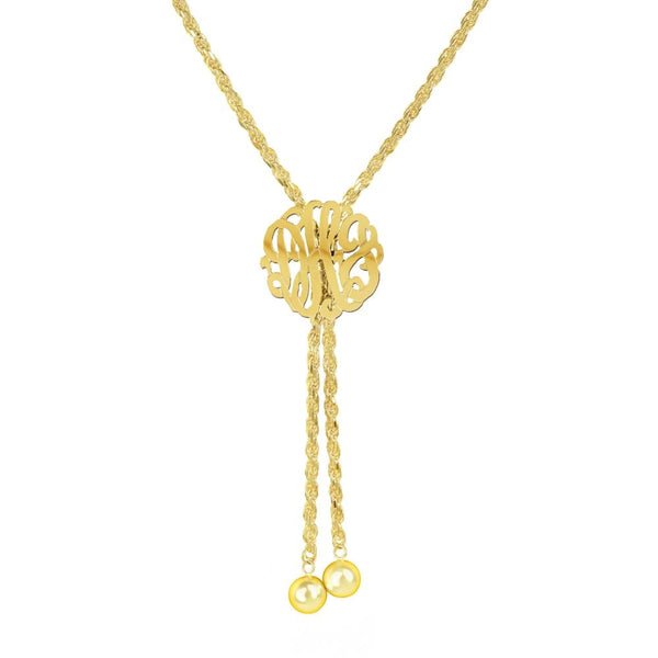 Lariat Monogram Necklace – HanaLaura