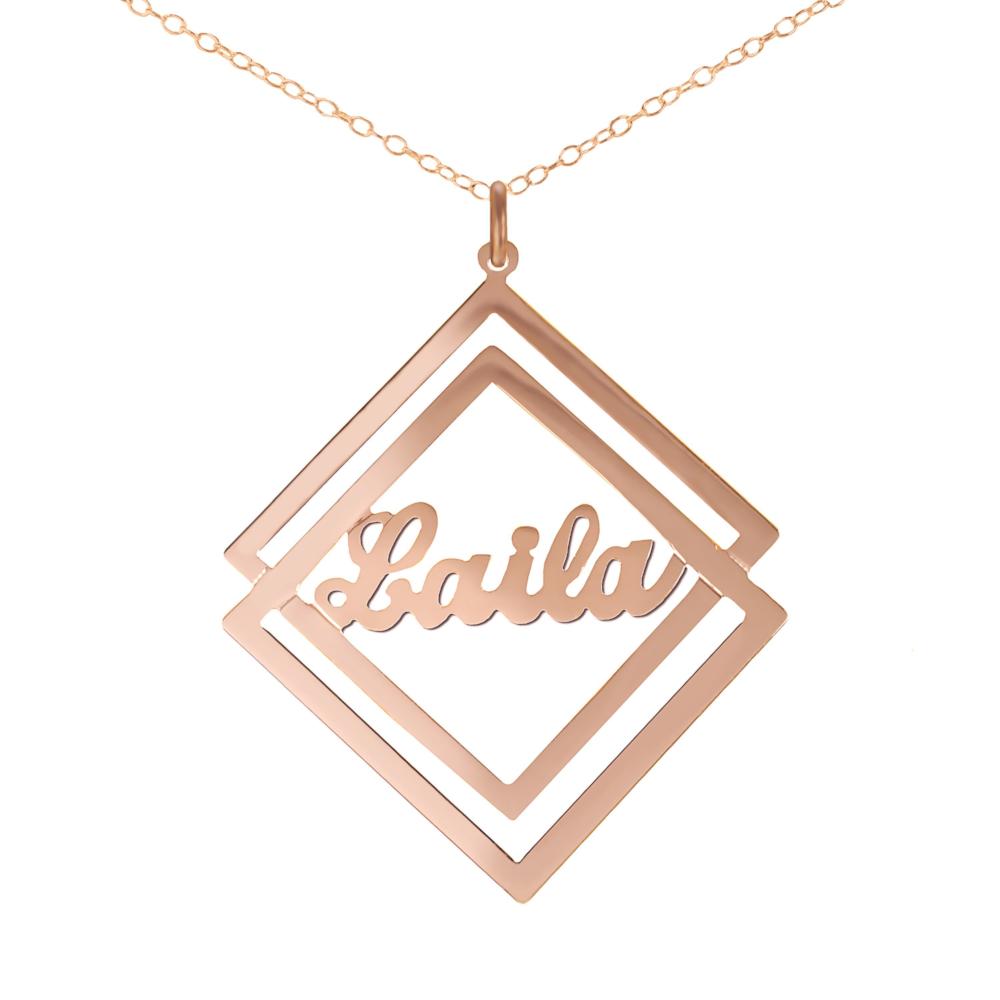 14K rose_gold plated sterling silver-social-society-script-name-necklace