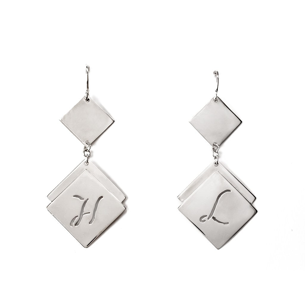 personalized silver earrings