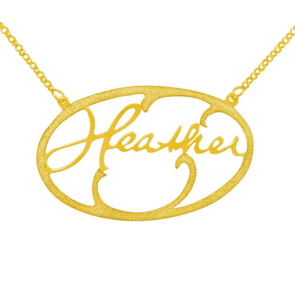 14K gold plated sterling silver handwritten-signature-hollow-name-necklace