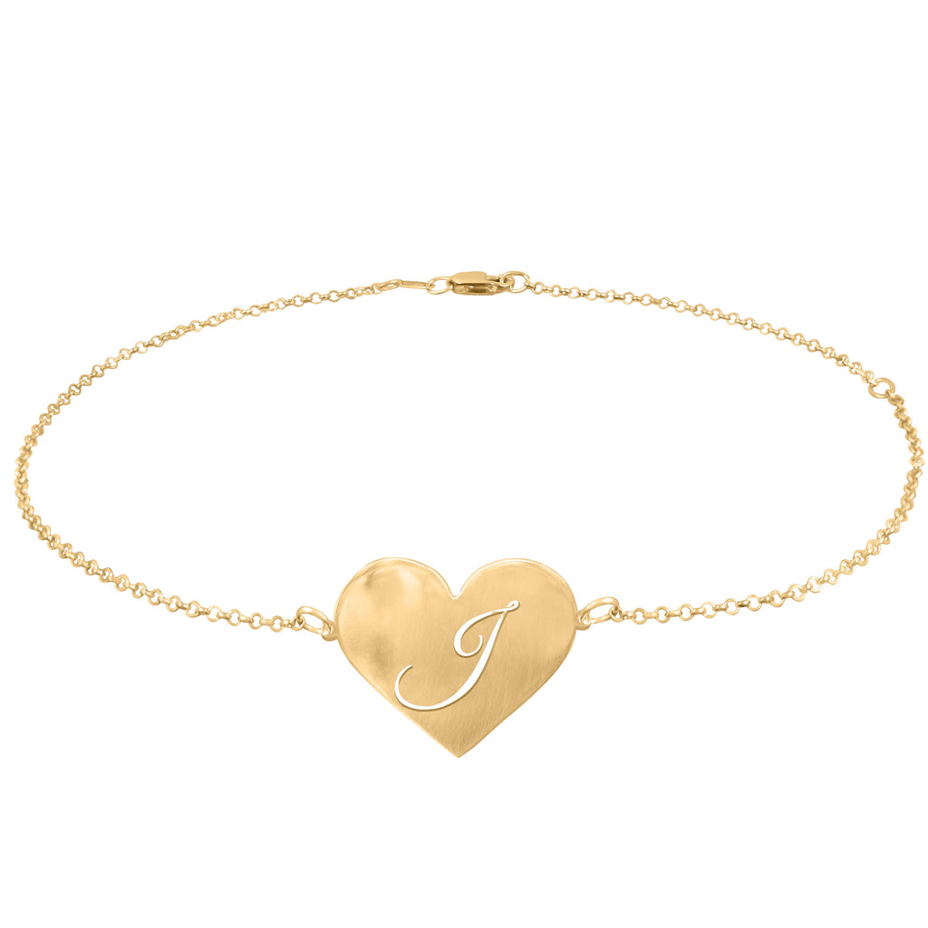 Heart Initial Anklet