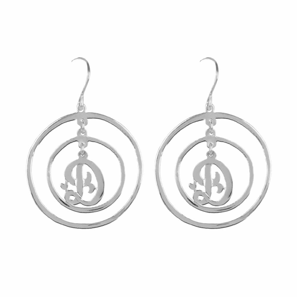 sterling silver personalized initial earrings