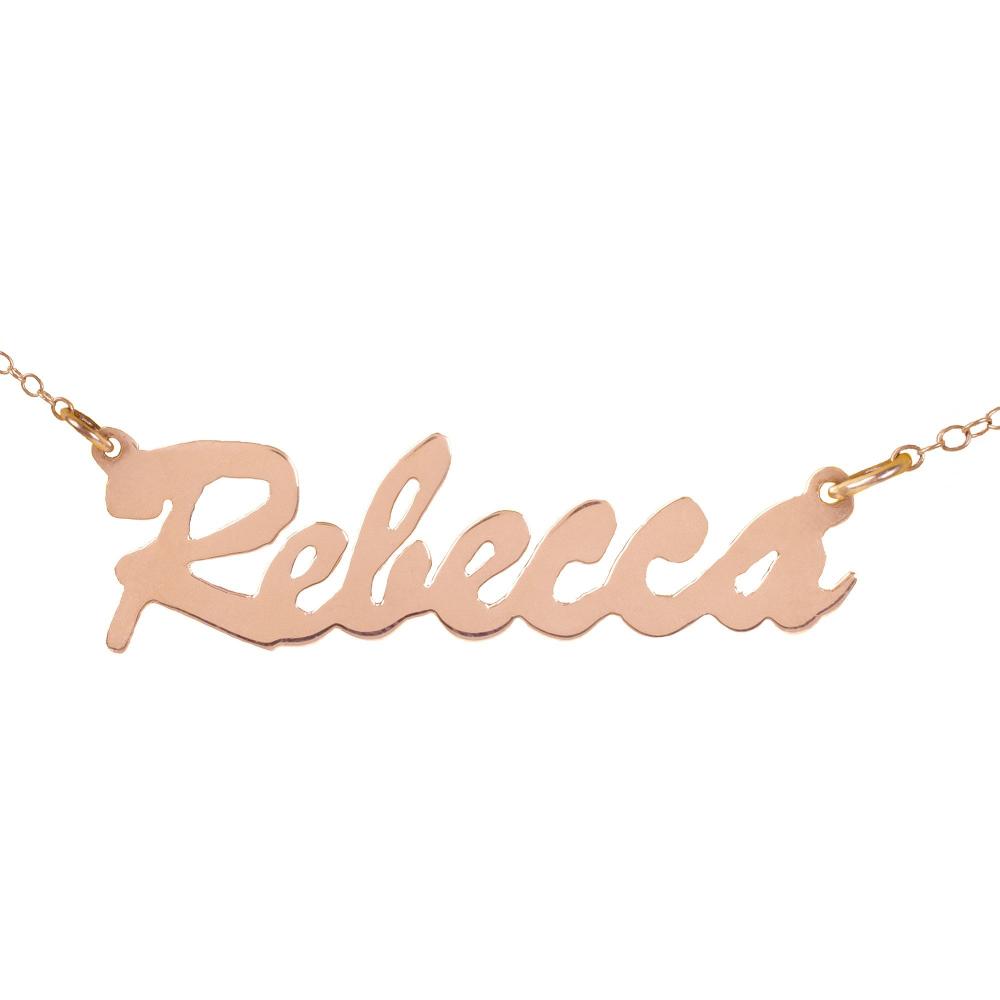 14K rose_gold plated sterling silver-stunning-nameplate-necklace