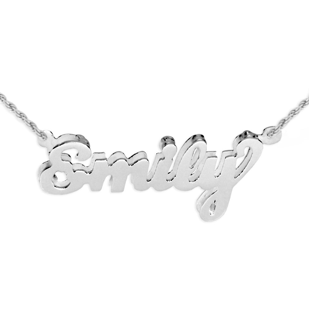 sterling silver 3d name necklace