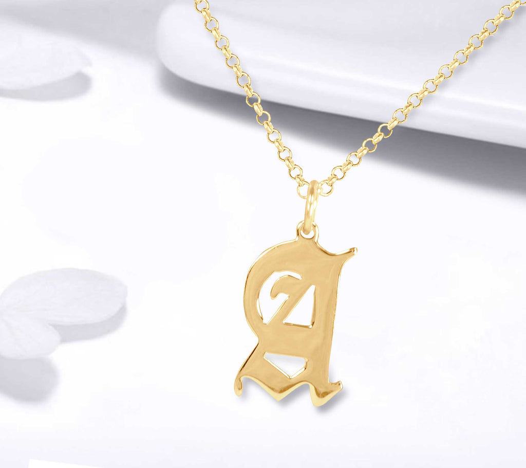 Roman Initial Necklace