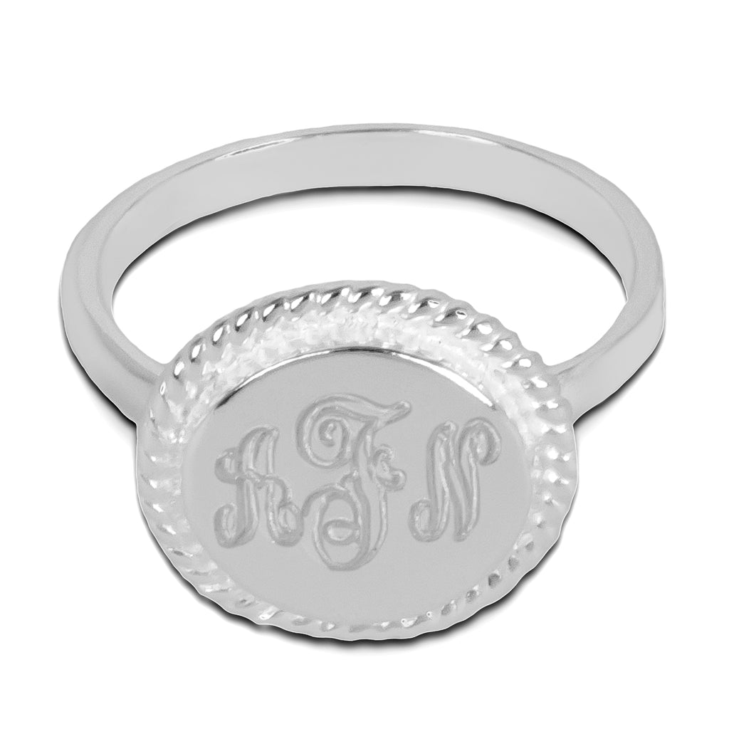 Personalized Engraved Monogram Ring