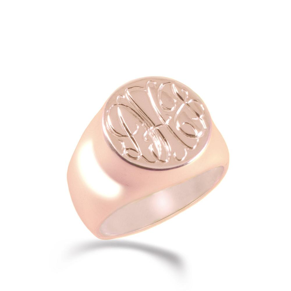 Personalized Womens Vintage Engraved Sterling Silver Custom Initials Monogram  Signet Ring - CALLIE | Monogram ring, Monogram, Engraved rings