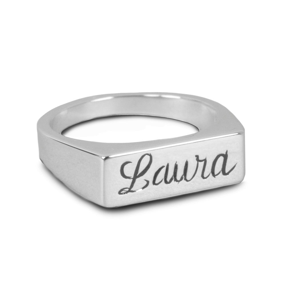 sterling silver name ring