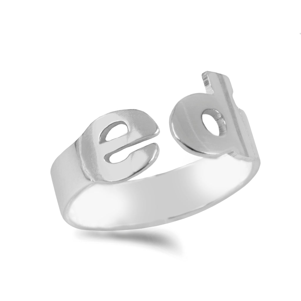 Personalized Initial Band Ring