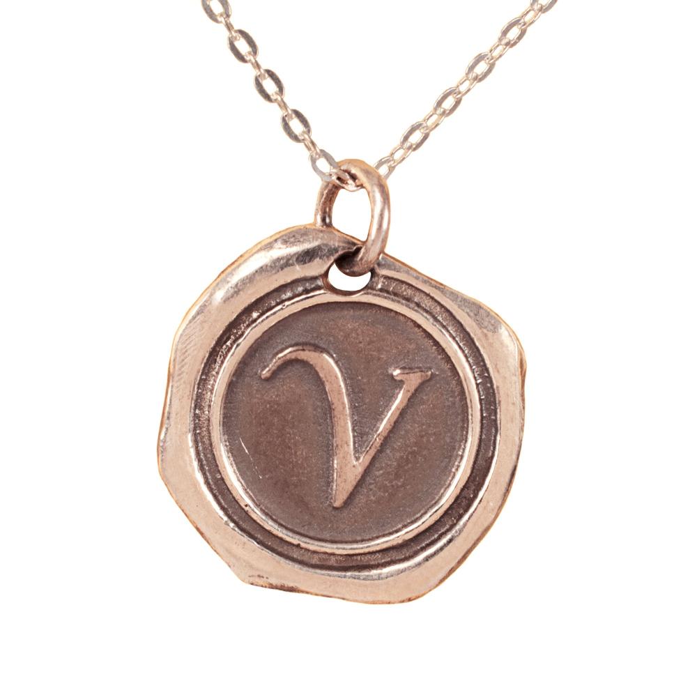 Initial Wax Seal Necklace