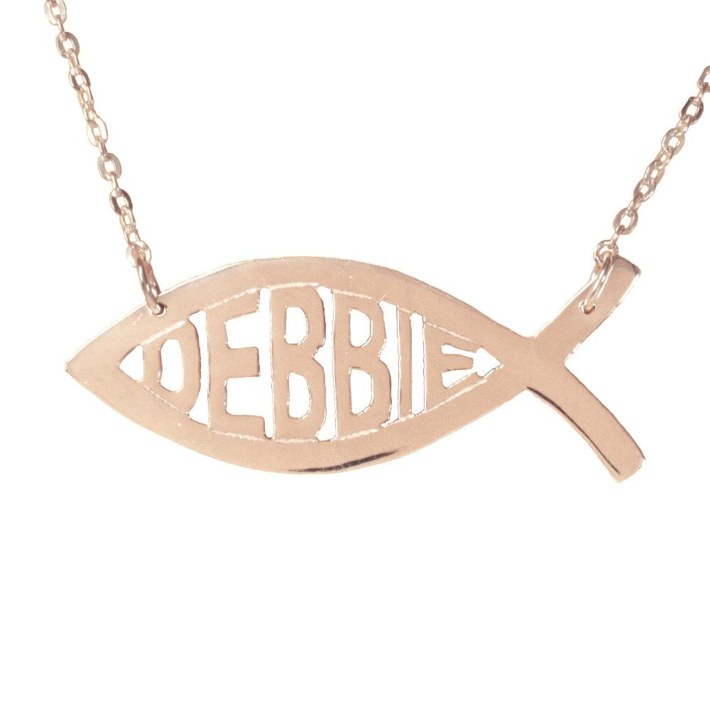 14K rose_gold plated sterling silver-ichthus-name-necklace
