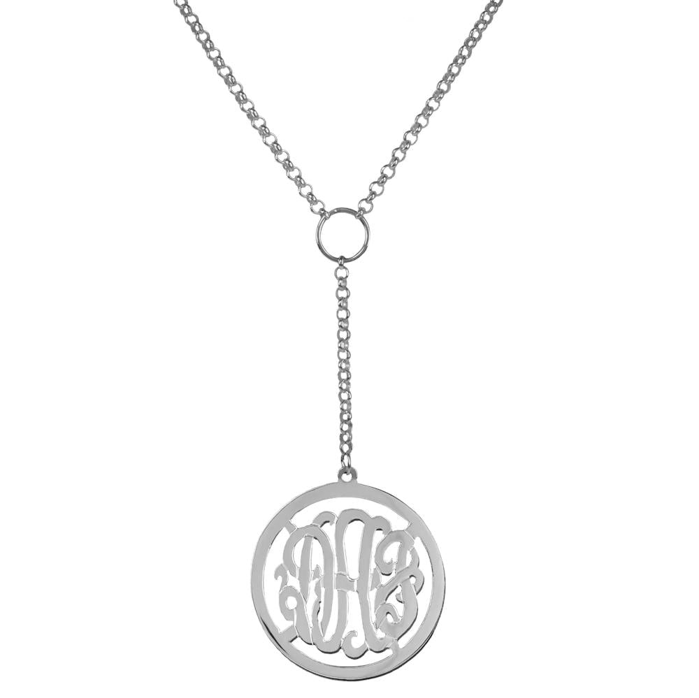 sterling silver drop-monogram-necklace