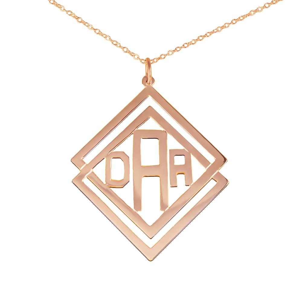 14K rose_gold plated sterling silver-social-society-monogram-necklace