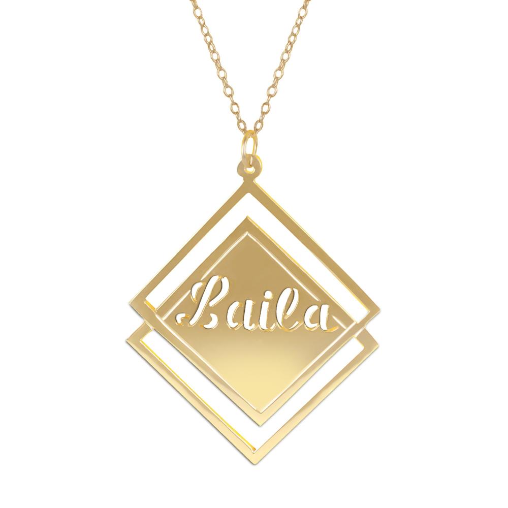 14K gold plated sterling silver-social-society-full-name-necklace