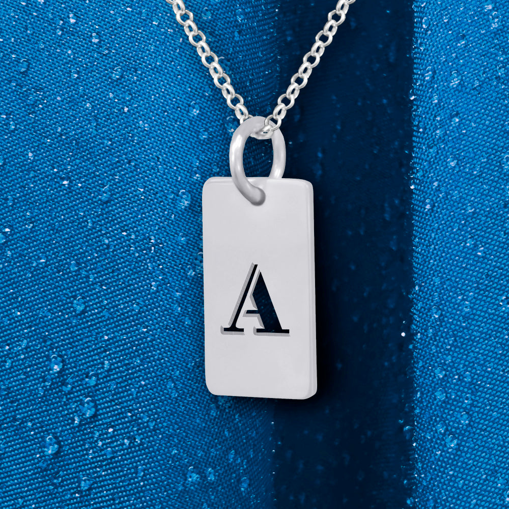 Personalized Tag Necklace with Initial