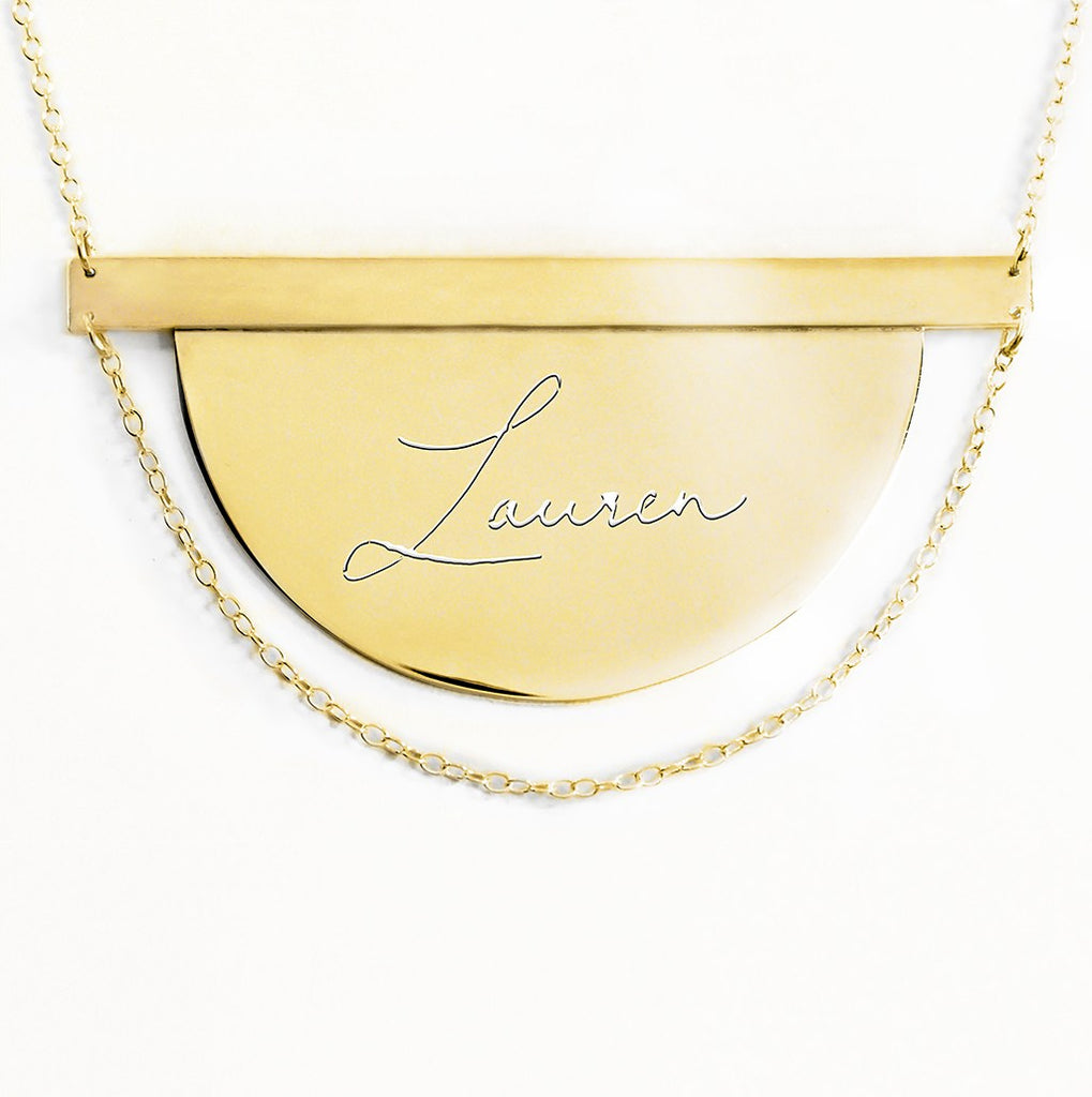 14K gold plated sterling silver name necklace