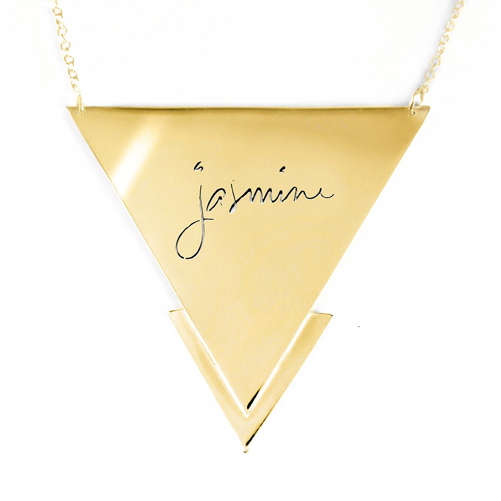 14K gold plated sterling silver name necklace